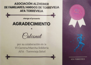 Diploma Agradecimiento AFA Torrevieja